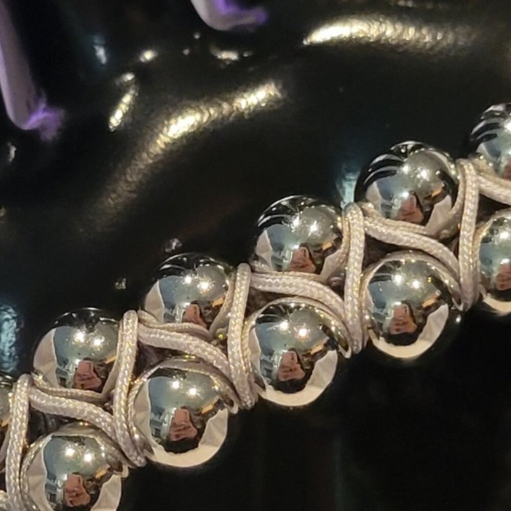 Silver Adjustable Bracelet HANDMADE - Picture 3 of 7